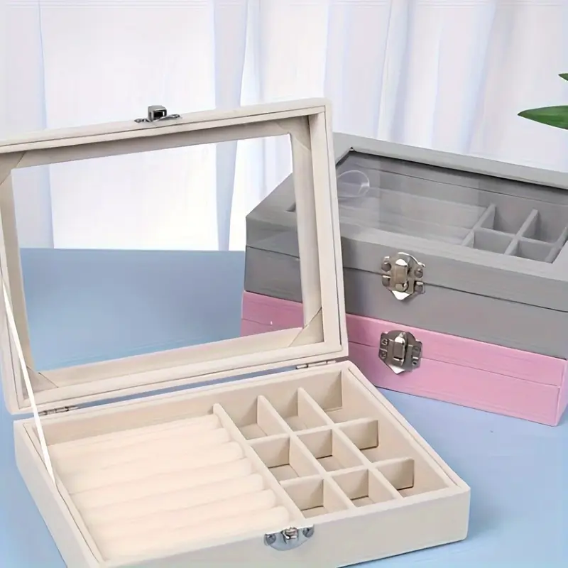 9-Compartment Jewelry Organizer Box - Image 4