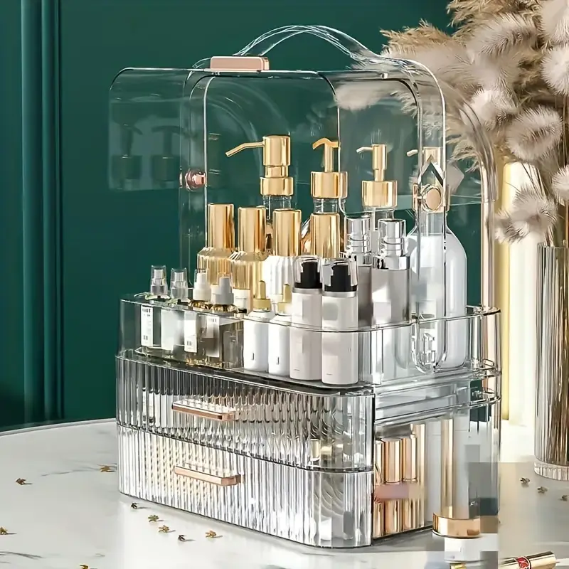 1pc Luxurious Makeup Storage Box - Image 2