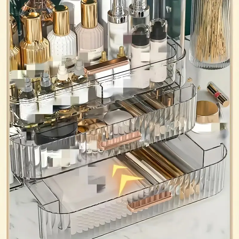 1pc Luxurious Makeup Storage Box - Image 3