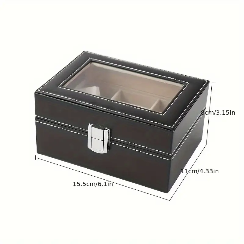 Luxury 3-Slot Watch Case Organizer - Image 4