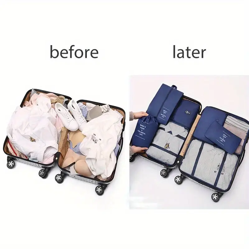 8-piece travel storage bag set. - Image 2