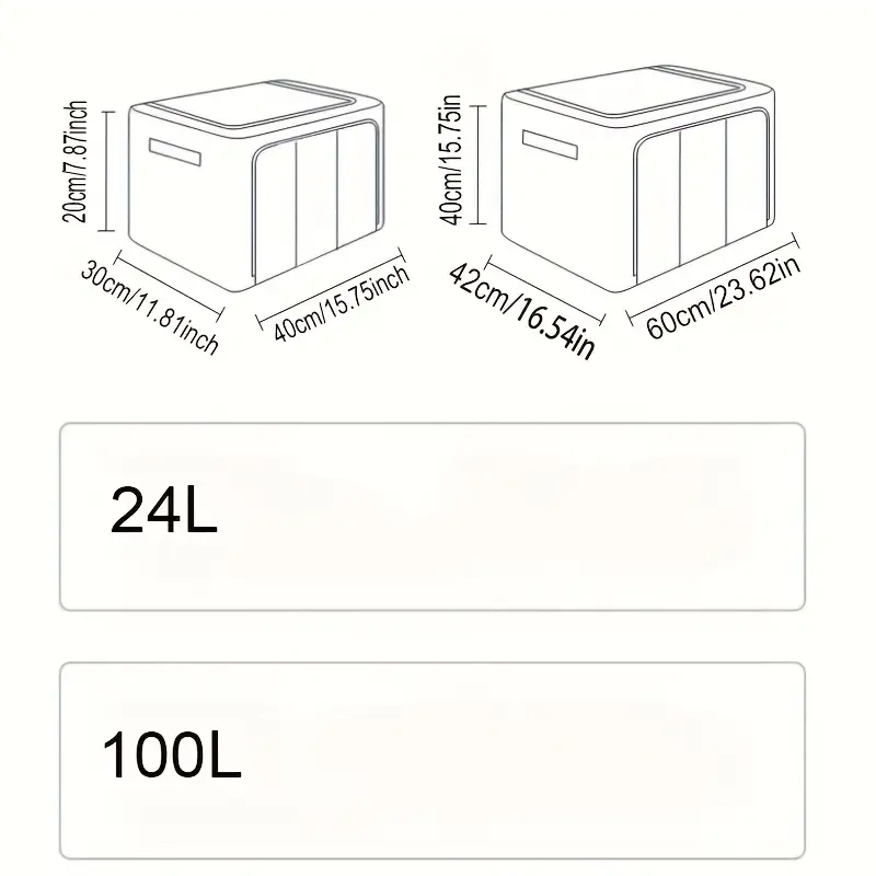 Oxford cloth steel frame storage box 24L - Image 3
