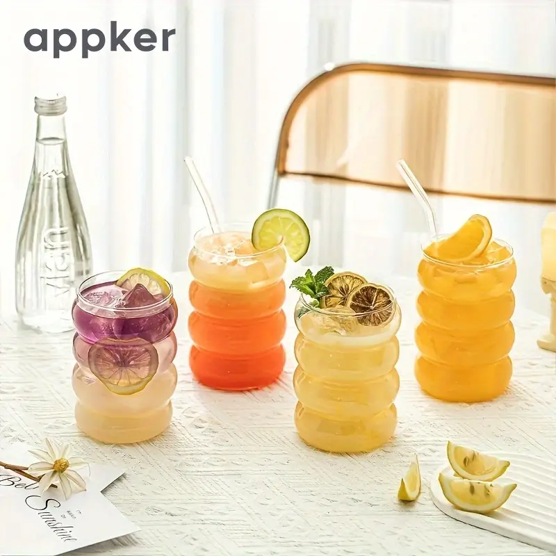 Glass Tumblr With Wooden Lid And Straw - Image 4