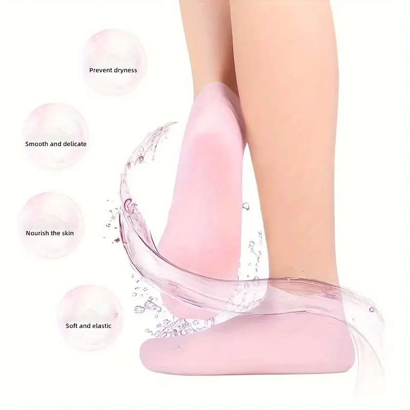 1 pair Silicone Moisturizing Gel Socks - Image 3