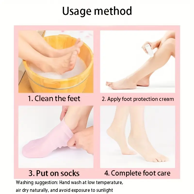 1 pair Silicone Moisturizing Gel Socks - Image 5