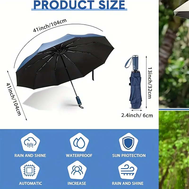 Umbrellas 10 Ribs Auto Open & Close