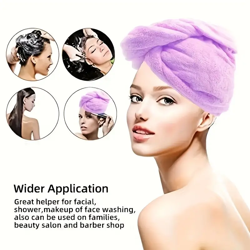Microfiber Hair Towel Elastic Ring - Image 2
