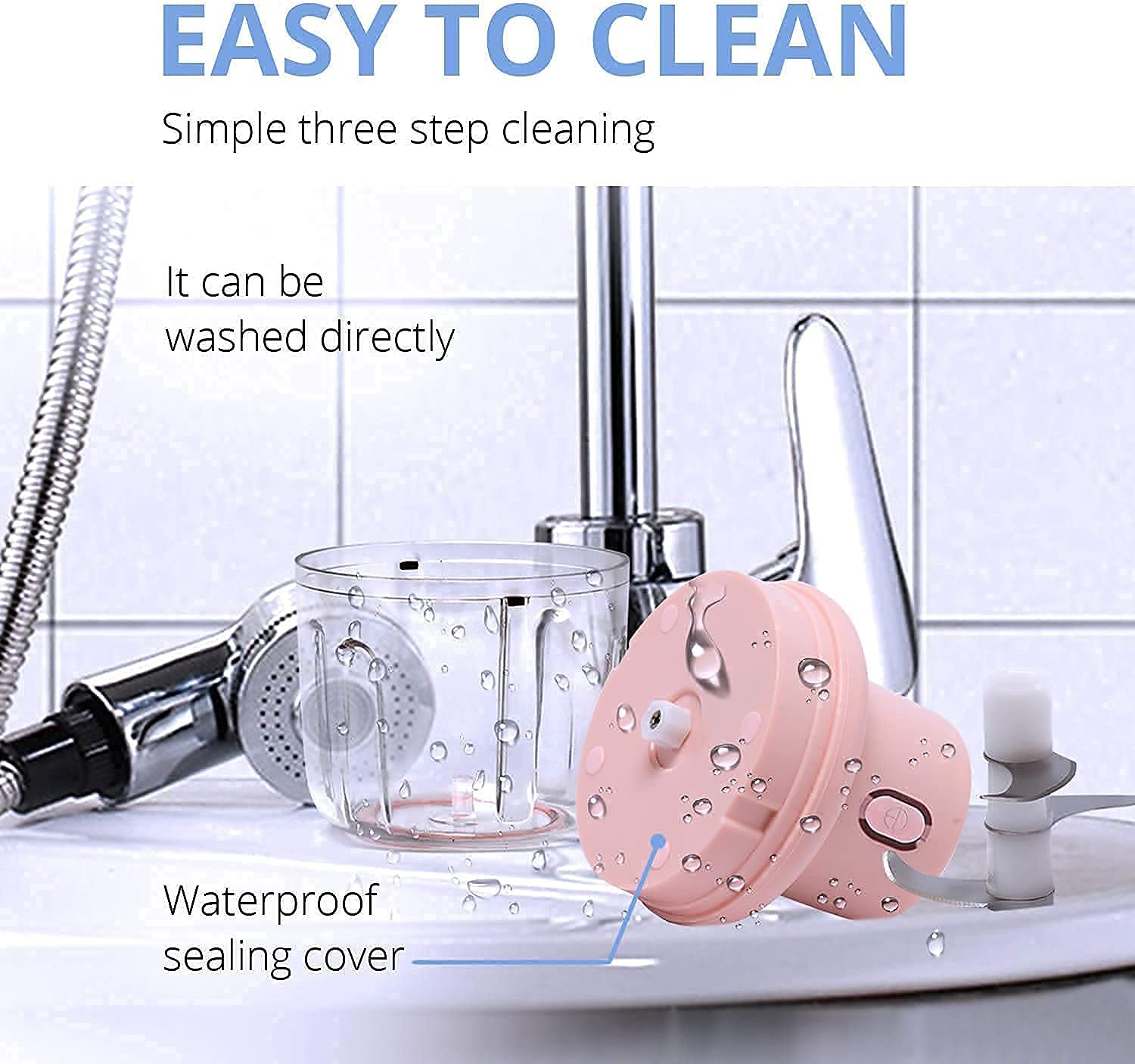 Electric Mini Garlic Chopper Portable Mini Chopper with USB Charging - Image 3