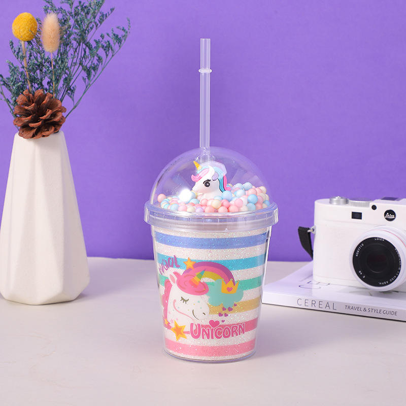 Unicorn Water Bottles with Straw - Image 4