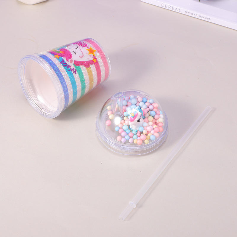 Unicorn Water Bottles with Straw - Image 3