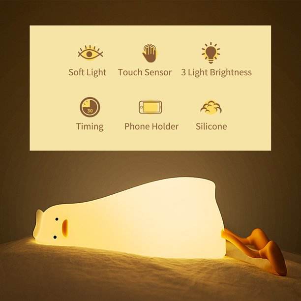 Squishy Lying Duck Night Light - Image 3