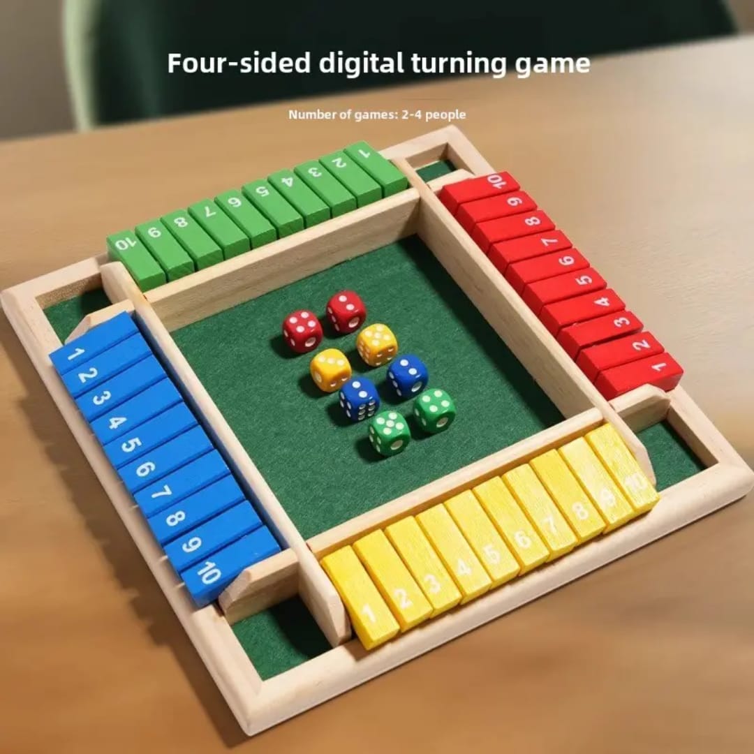 Four-Sided Wooden Shut the Box Dice Game - Image 5