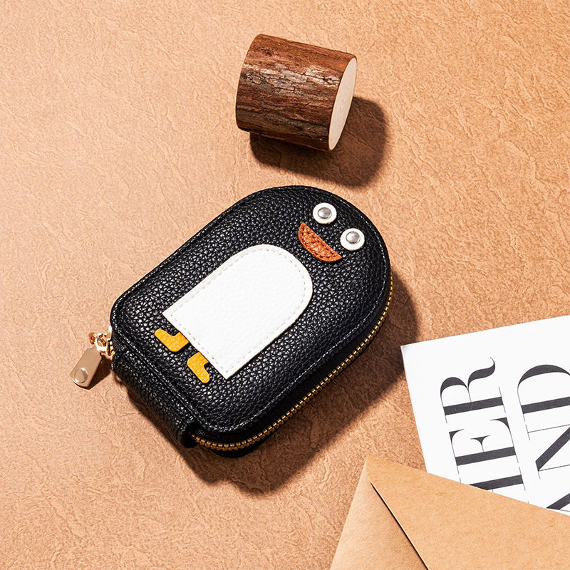 Cute Penguin PU Leather Accordion Credit Card - Image 4
