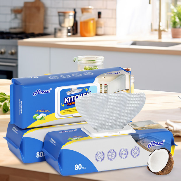 Kitchen Wipes 80 Sheets For Cleaning Oil And Stains